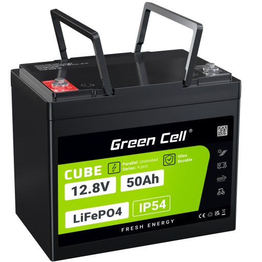 Аккумулятор green cell cube lifepo4 50 ач, 12,8 в, 640 втч