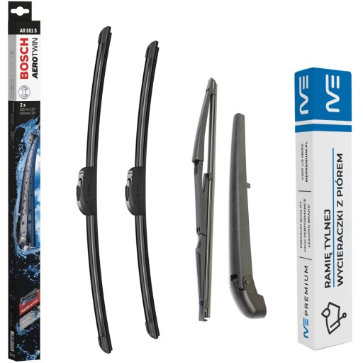 ME-000023 3397118905 - КОМПЛЕКТ СТЕКЛООЧИСТИТЕЛЕЙ СПЕРЕДИ + СЗАДИ FIAT BRAVO И BRAVA