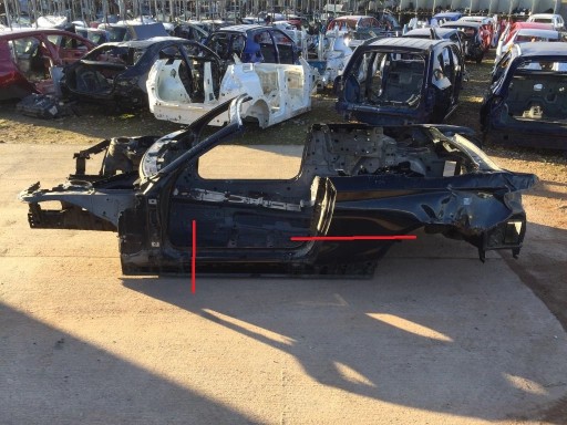 128 - BMW 2 II F23 КАБРИОЛЕТ 2019 ЛЕВАЯ РАМА, ОБРЕЗАННЫЙ ПОЛ