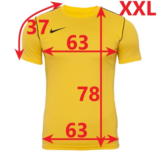 Koszulka męska Nike Dry Park 20 Top SS żÓłta BV688 10648913479 Odzież Męska T-shirty DT XBPQDT-3