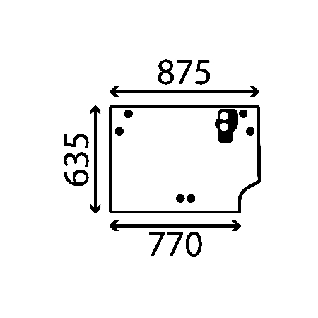 Заднее стекло Manitou MLT 1035, 634, 735, 749727