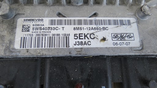 КОНТРОЛЛЕР ДВИГАТЕЛЯ FOCUS MK II 1.6TDCI 5WS40333C-T 8M51-12A560-BC 5EKC J38AC