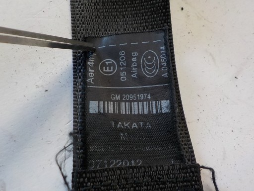 OPEL INSIGNIA KOMBI Gurten Sicherheits Spanner links 20951974