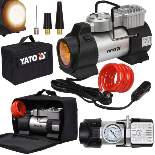АВТОМОБІЛЬНИЙ КОМПРЕСОР 12V НАСОС 180W LED YATO