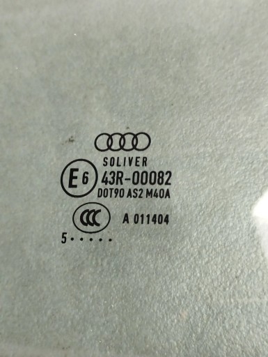 Audi A5 Sportback 8TA 2015 window right front