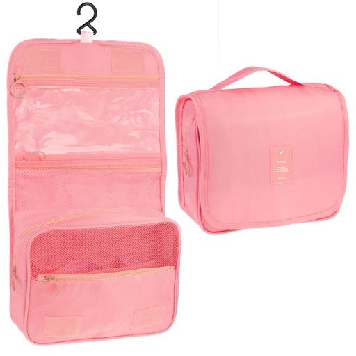 Рожева дорожня косметичка