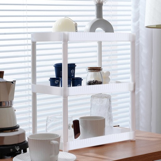 Półka łazienkowa do garderoby plastikowa biała 3 poziomy