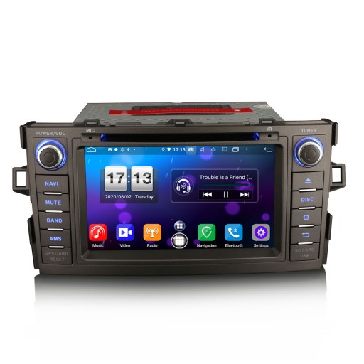 CarPlay Radio de coche Android 11.0 Toyota Auris Corolla Altis Wifi DVR USB 64 GB DAB 