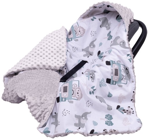 КОВДРА МІНКІ З КАПЮШОНОМ, АВТОМОБІЛЬНЕ СИДІННЯ, ПЕРЕНЕСКА