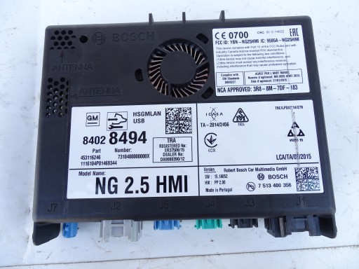 Модуль контроллера gps-навигации 84028494 opel astra k