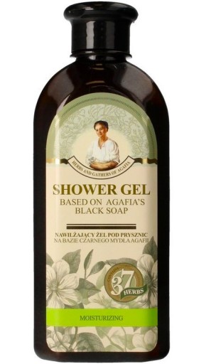 Babuszka Agafia Čierne mydlo 37 Bylinky SHOWER GEL