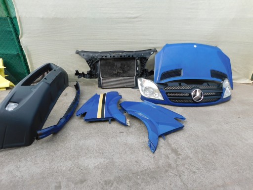 VW Crafter front complete bonnet radiator bumper lights fenders blue