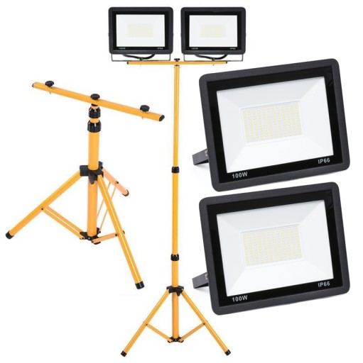 2X светодиодный прожектор 100 Вт галогенная лампа 200 Вт штатив