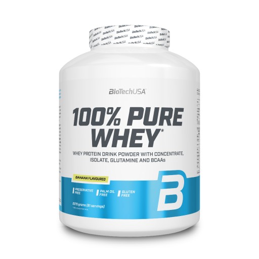 BioTech USA 100% Pure Whey 2270 g Srvátkový proteín WPC + WPI Banánový