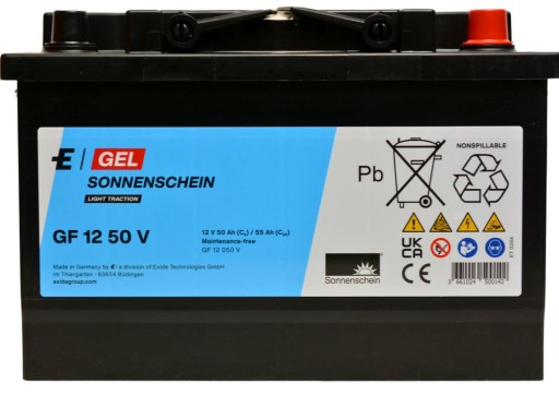 Sonnenschein gf12050v 12v gel 55ah gf 12 050 v