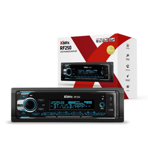 NOWE radio samochodowe 1DIN USB BLUETOOTH Xblitz RF250