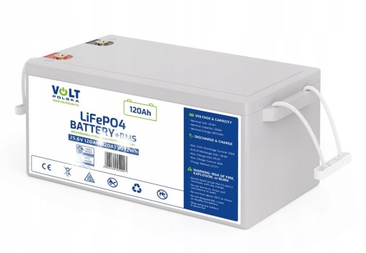 Термін служби батареї батарея po4 25,6 в 24 в 120 год накопичувач енергії для інвертора 24 в