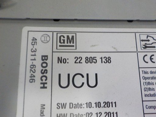 OPEL INSIGNIA RADIO navigation 20939145 13273095 22805138
