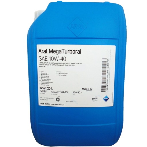ARAL MEGATURBORAL 10W40 20L ДЛЯ ZETOR MEGA TURBORAL