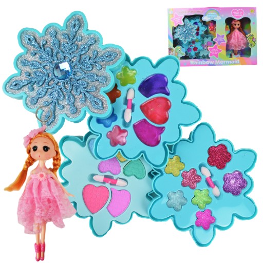 НАБІР ДЛЯ РОЗПИСУ МАКІЯЖУ КОСМЕТИКА + ЛЯЛЬКА