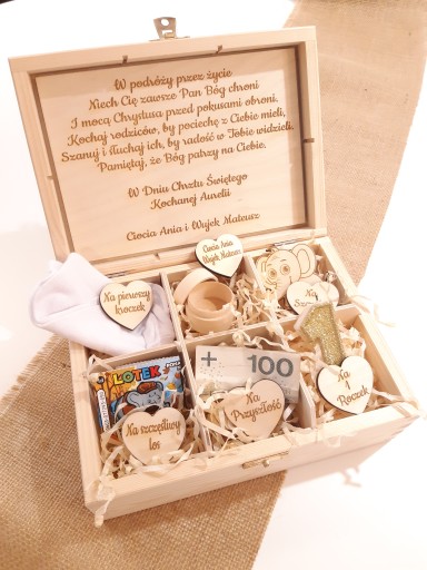 Подарунок на хрещення Сувенірна коробка на хрещення