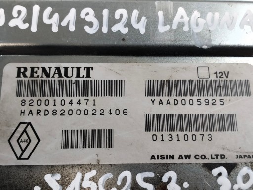 Bedienteil Computer Getriebe getriebe RENAULT LAGUNA II 3.0 V6 04r 8200104471
