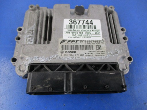 Компьютер alfa romeo 1.75tbi 51867082b 0261s04279
