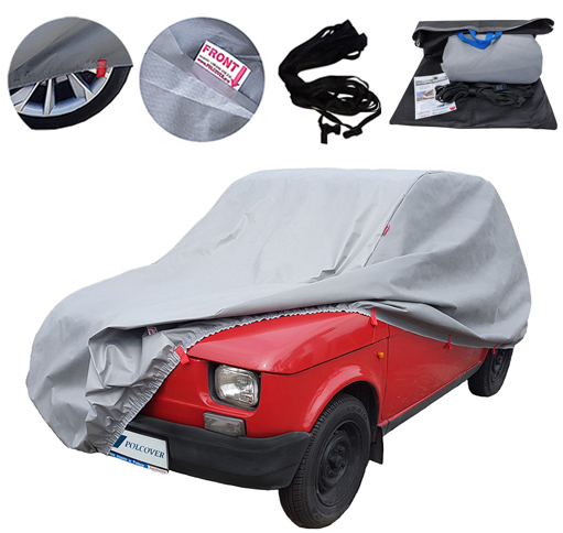 🚗 Plandeka PREMIUM 4-warstwowa do Twojego Fiata 126p! Mega Ochrona + Pas!