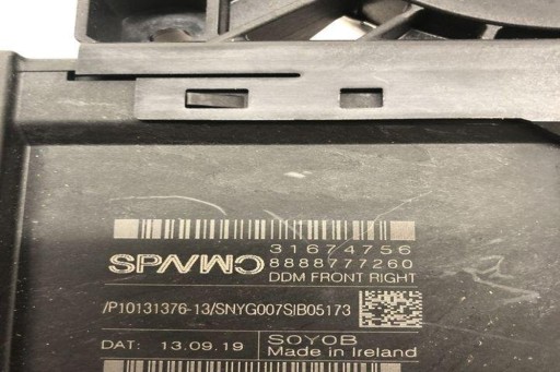 Мотор стеклоподъемника передней левой двери volvo xc90 i 31674756 2.0l дизель