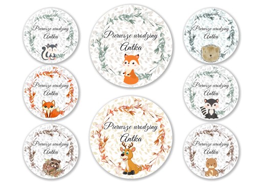 Перший день народження однорічні наклейки з ім'ям