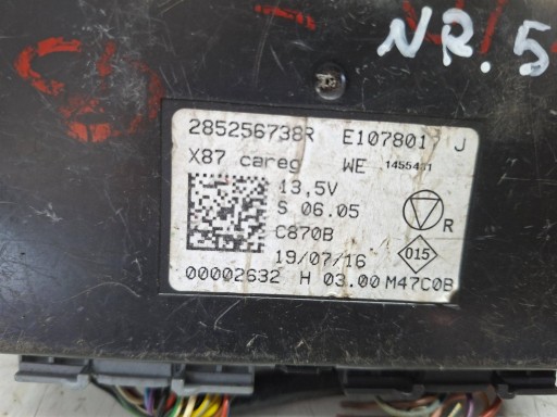 Centralina modulo CLIMATIZZATORE ARIA CONDIZIONATA 285256738R RENAULT CAPTUR e Danneggiato. SCATOLA