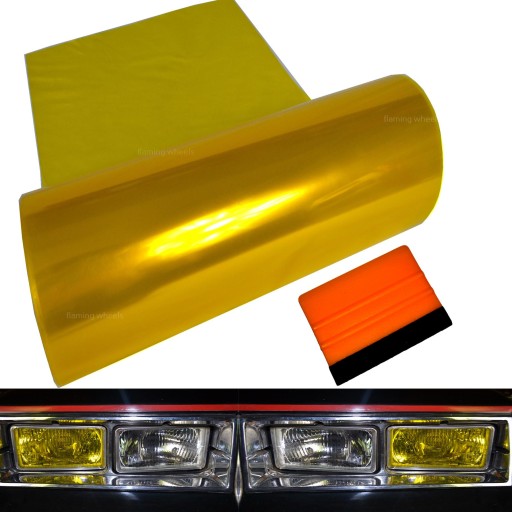 Пленка для затемнения лампы желтая + Ракель