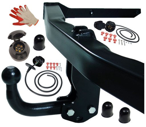 БУКСИРУВАЛЬНИЙ ГАК + РЕГУЛЯЦІЯ + ЧОХЛИ для VOLKSWAGEN VW TOURAN 2003-2015 I 1T MK1