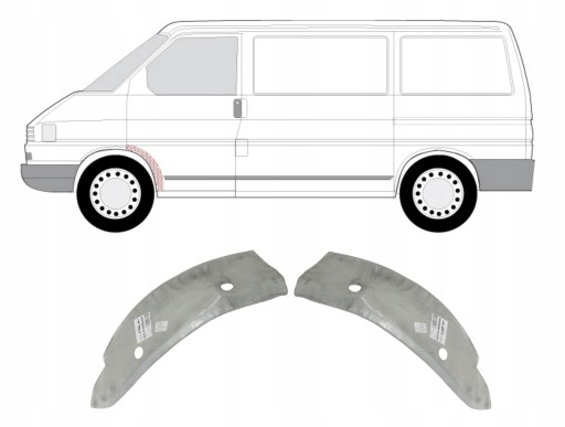 956601-6 956602-6 - РЕМОНТ ПЕРЕДНЬОЇ КОЛІСНОЇ АРКИ VW T4 90-03 L+R