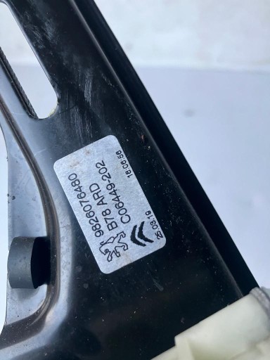 window regulator right rear part C4 GRAND PICASSO II 9826076480