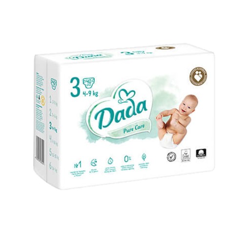 Підгузки Dada DADA PURE CARE PAPERS розмір 3 4-9 кг 40 шт.