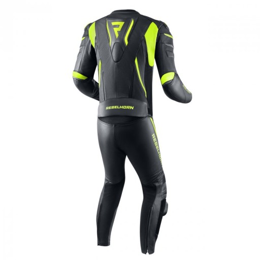 ШКІРЯНА КУРТКА FIGHTER BLACK/FLO YELLOW 50