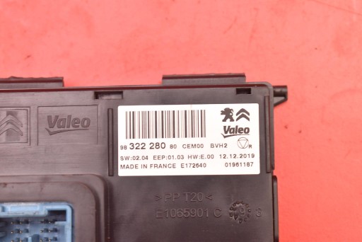 control unit module of the air conditioning 9832228080 TOYOTA PROACE CITY 2 II 16-21