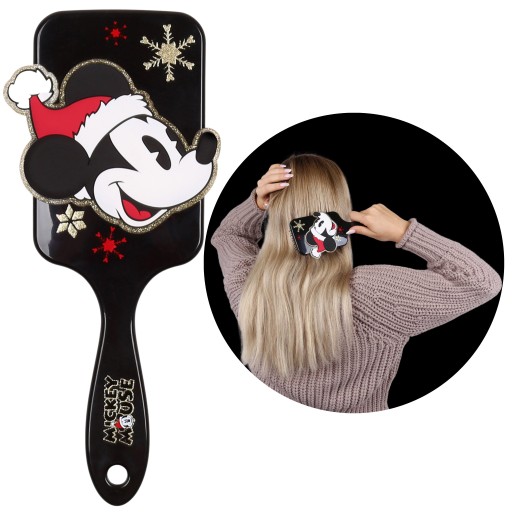 Čierna veľká kefa na vlasy Mickey Mouse