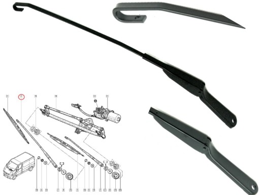 7701050584 2888100QAD - РЫЧАГ СТЕКЛООЧИСТИТЕЛЯ ПЕРЕДНИЙ TRAFIC II VIVARO ПРАВЫЙ OE