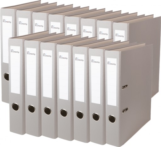 15× Біндер Ofix Economy A4 50 мм з важільцем, сірий
