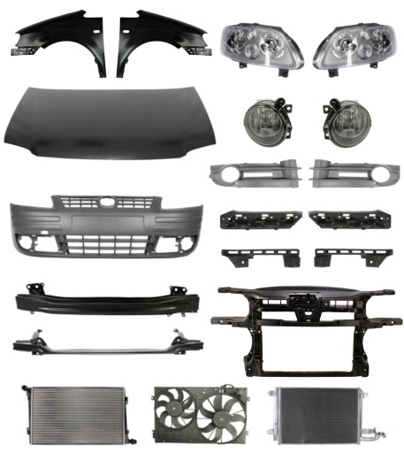 2849 - Volkswagen Caddy 3 04-10 Ремінь бампера капот Крило