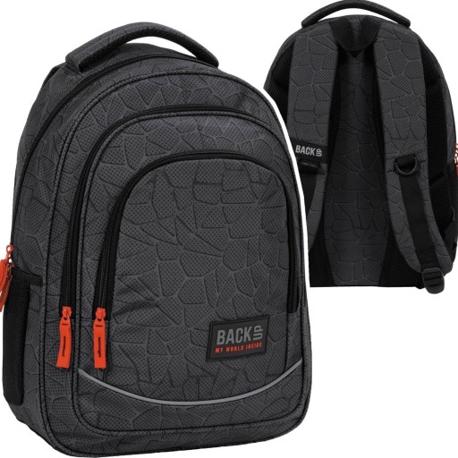 Рюкзак шкільний багатокамерний Backup білий, чорний, Відтінки оранжевого, Мультиколор 26р