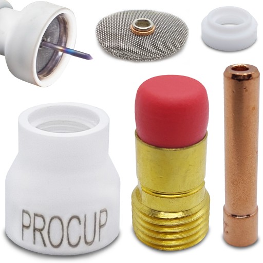 PROCUP СОПЛА КОМПЛЕКТ 12 TIG WP SR 17/18/26 ДИФФУЗОР