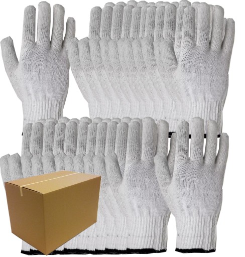 Робочі рукавички білі трикотажні PROOF 7-300 пар