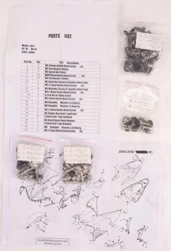 R10914 - Yamaha YZF-R1 09-14 R1000 - болты обтекателя KPL