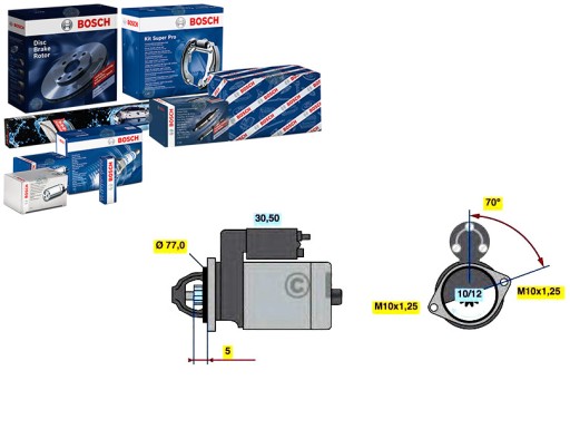 BOS0 986 - Стартер bosch md344182 m002t87971 md348221 m002