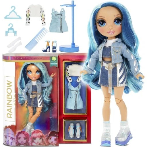 Rainbow High Jr Skyler Bradshaw Doll Playset, 8 Kawałki