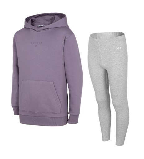 4F ДІВЧАТИЙ КОМПЛЕКТ ЛЕГІНСИ + СПОРТИВНИЙ СВІТШОТ