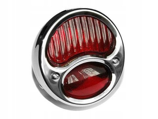 LA-250 - ЗАДНІЙ ЛІХТАР ЗАДНІЙ МЕТАЛЕВИЙ ХРОМОВАНИЙ ЧЕРВОНИЙ
